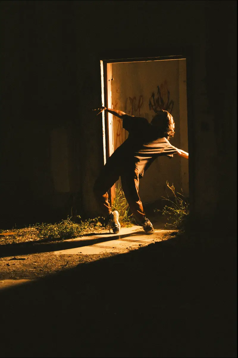 In the doorway — photograph 2, Studio Echoes